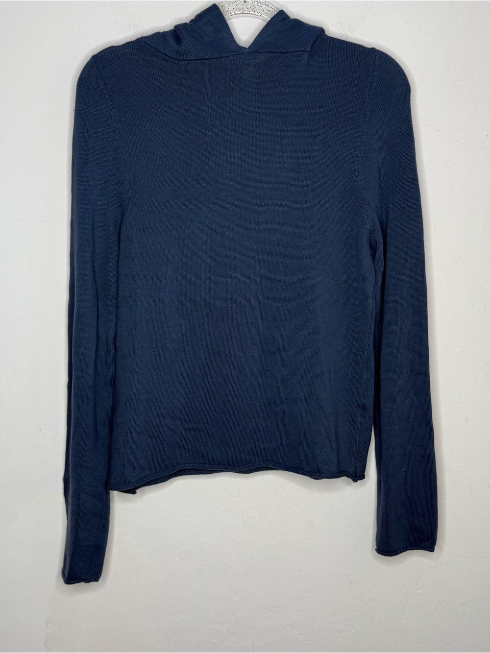 Brandy Melville Blue Hooded Sweater One Size Cotton Lightweight Beach Italy